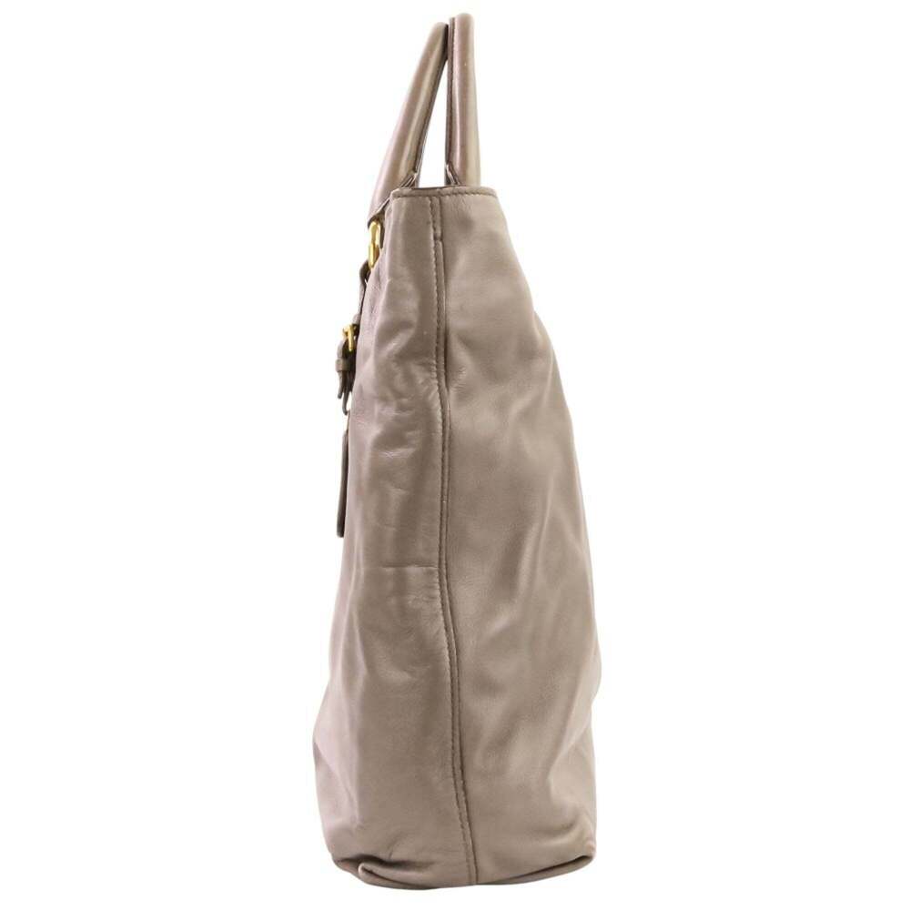 PRADA Gray Leather Shoulder Bag - Picture 3 of 15